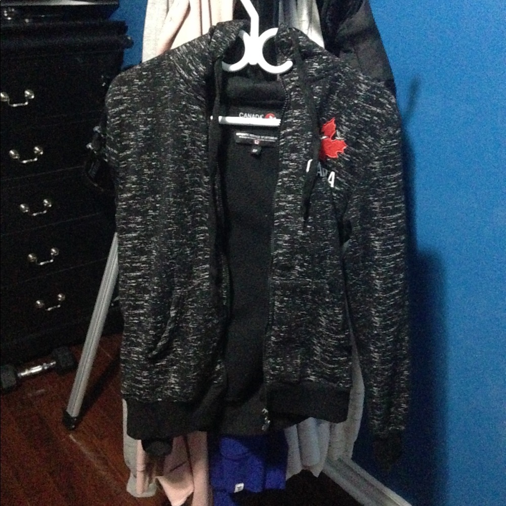Black zip hoodie